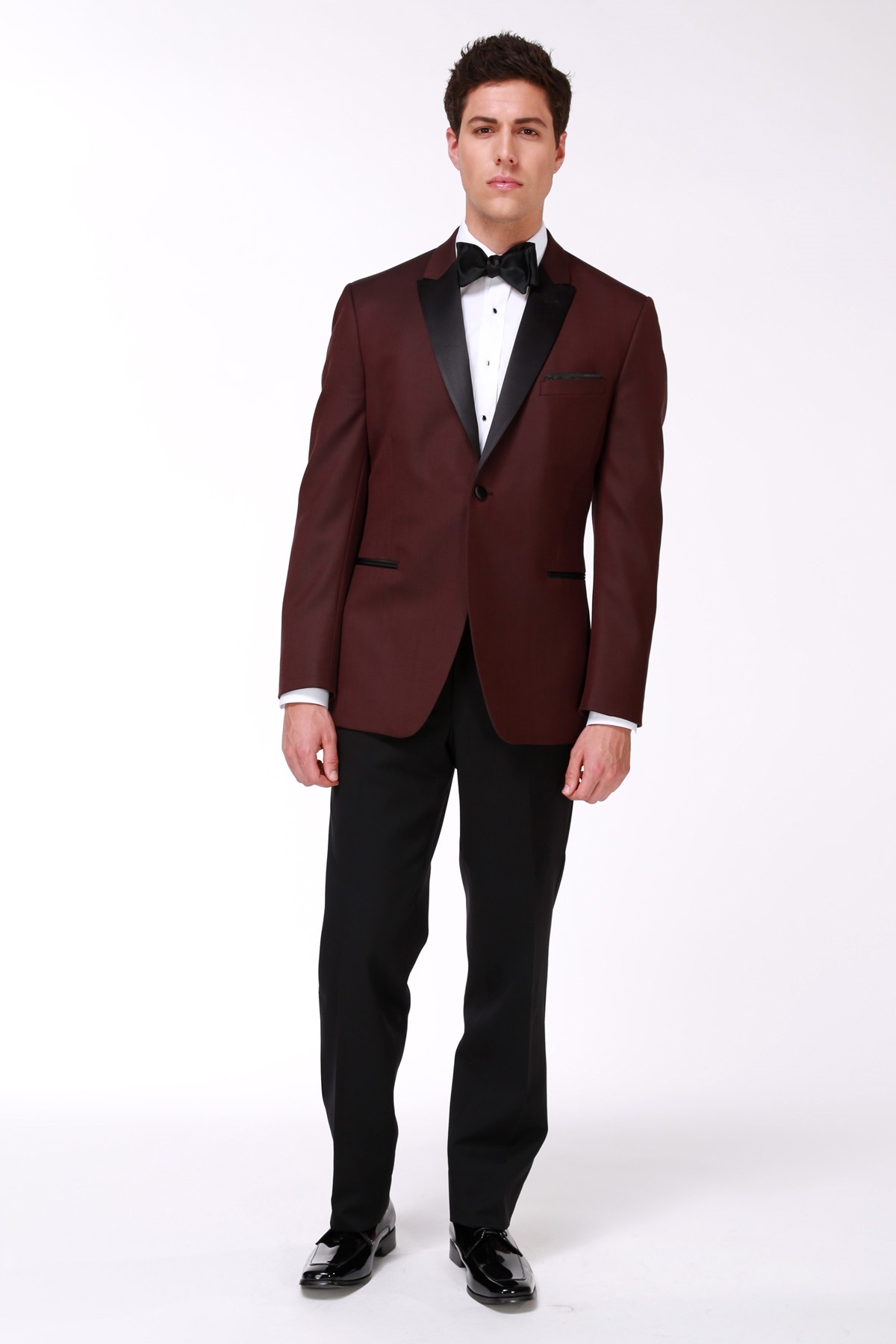 Milroy's Tuxedos Burgundy Ike Behar Marbella Tuxedo