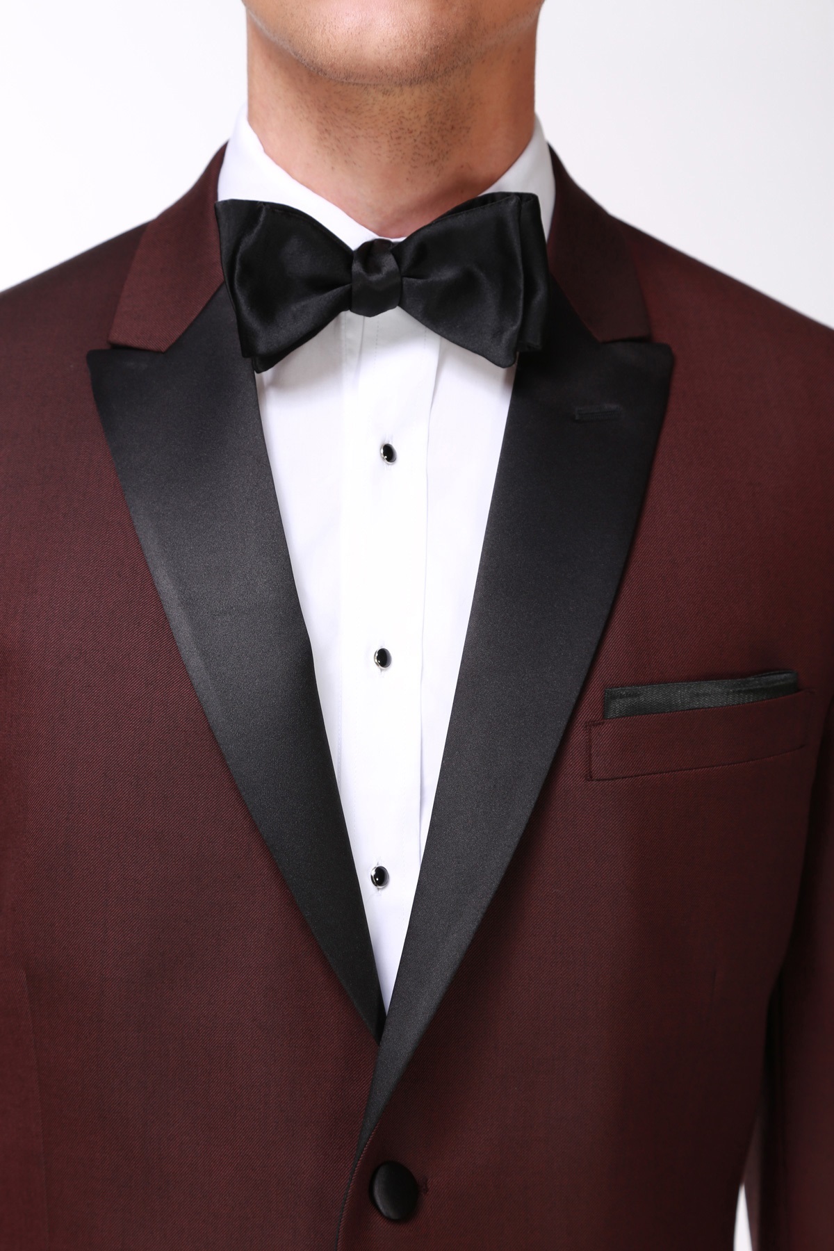 Milroy's Tuxedos - Burgundy Ike Behar Marbella Tuxedo