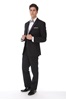 Picture of Black Perry Ellis Fitted Tuxedo  