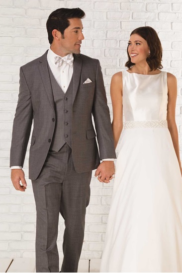 grey tuxedo dress