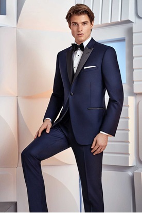 Navy with Black Peak Blake Ike Behar Tuxedo