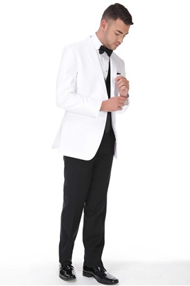 White Tuxedo with Black Pant