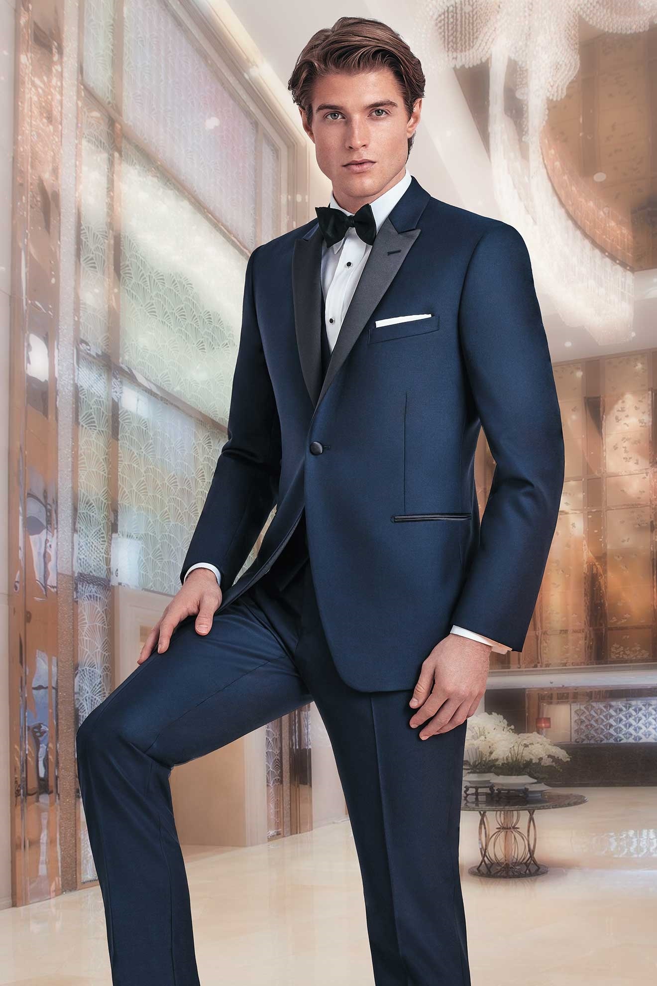 Milroy's Tuxedos - Navy Ike Behar Blake Tuxedo