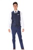 Wedding Fullback Vest Deco Navy