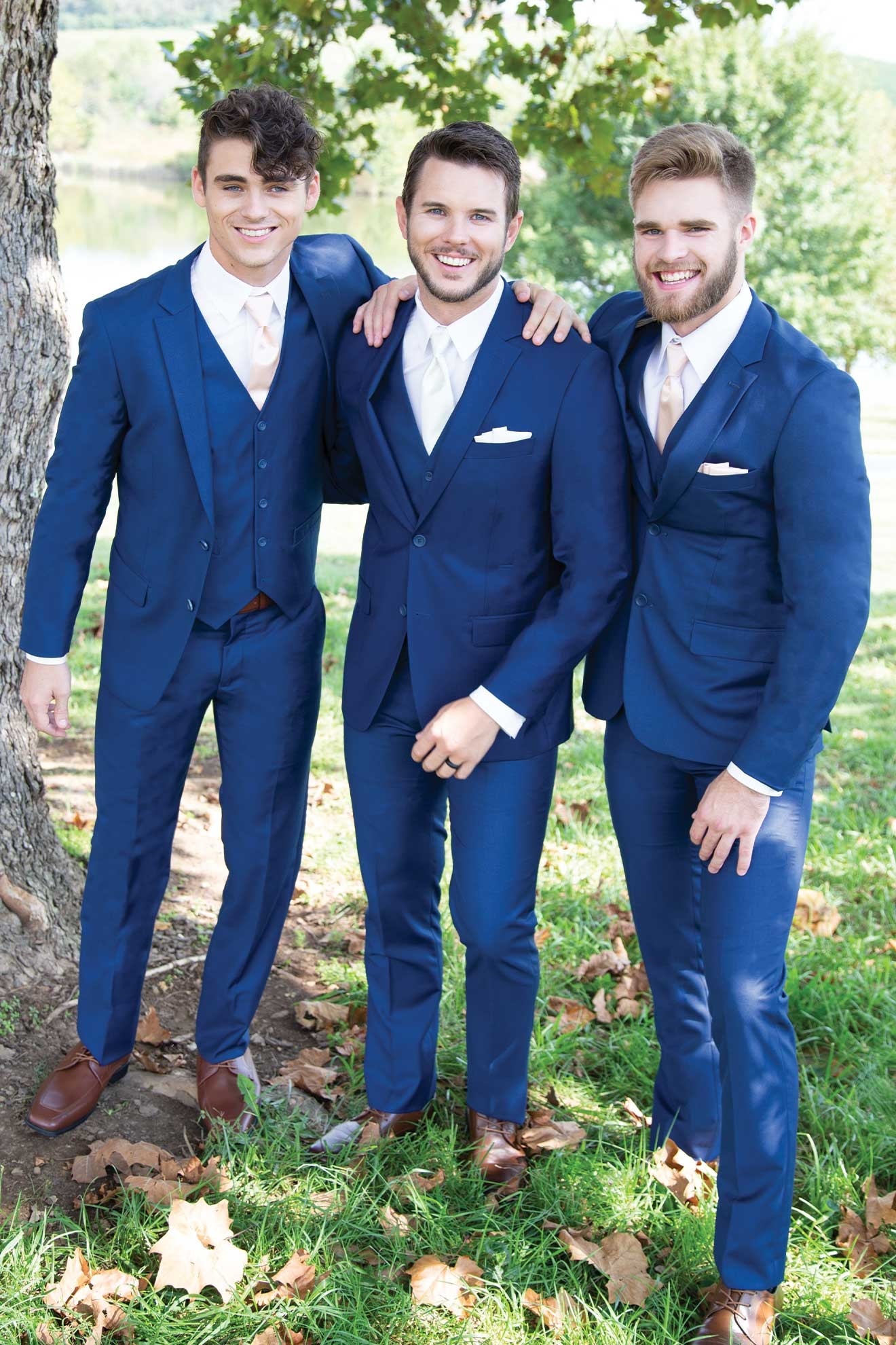 blue wedding suit