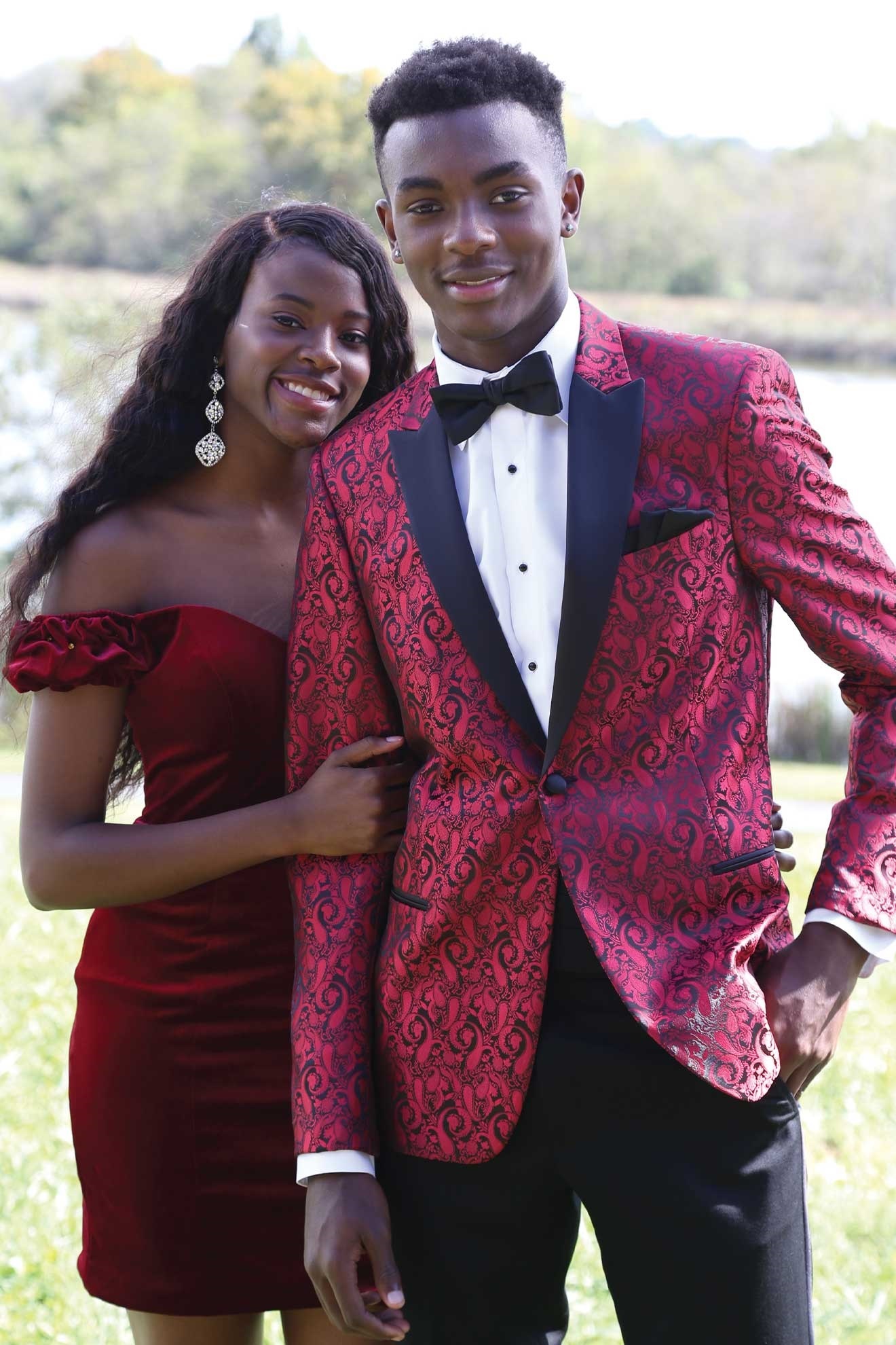 red tuxedo prom