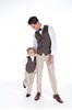 Brown Tweed Wedding Vest in Men and boys