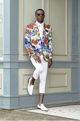 Hendrix Abstract Multi Colored Prom Coat Rental
