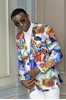 Hendrix Abstract Multi Colored Prom Coat Rental