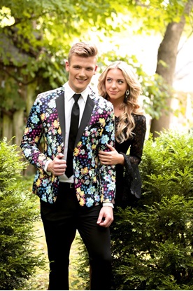 Marley Floral Print Prom Coat Rental