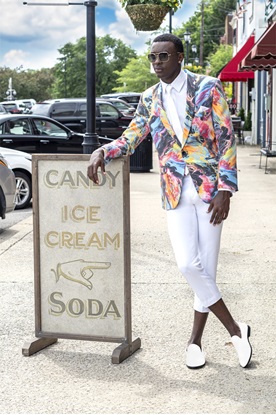 Garcia Abstract Print Prom Coat Rental