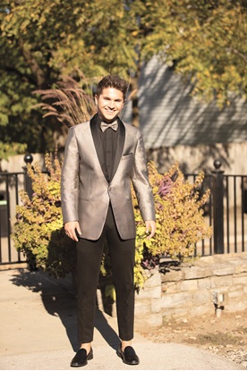 Stone Starlight Lame' Tuxedo Prom Rental