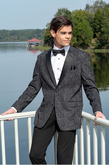 Black Anaconda Stretch Prom Tuxedo